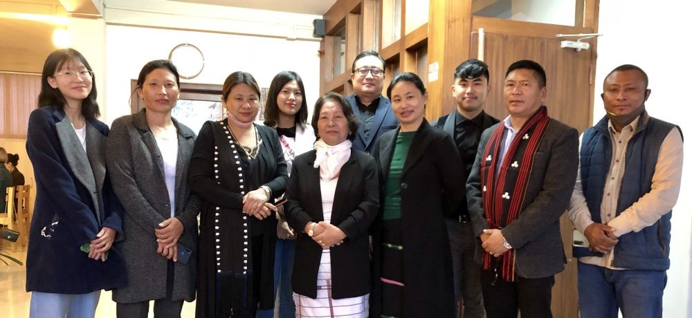 Dr Toshevi (centre) with families of awardees during the 3rd annual Dr Toshevi Sümi Totimi MBBS Award held at Hotel Lavisto, Kohima on February 19.